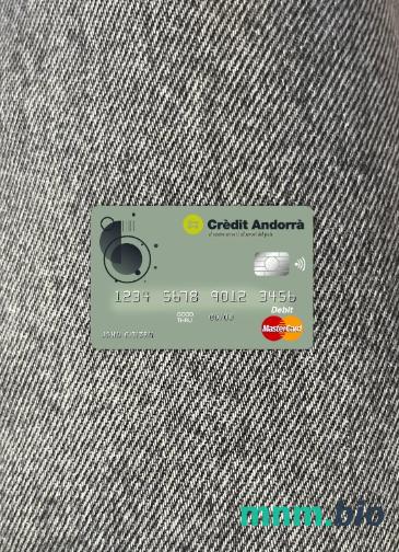 Andorra Credit Andorra bank master card wygląd fotograficzny skan PSD + zdjęcie